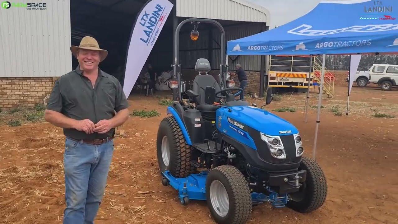 Die Landini Solis grassnyer kort net 'n V8 dan kan ons resies hou.