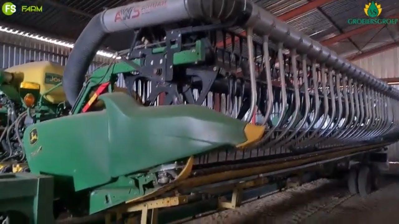640F John Deere HydraFlex Draper tafel (2017) No 3 op die VS Groeiersgroep Veiling 20 Augustus 2022