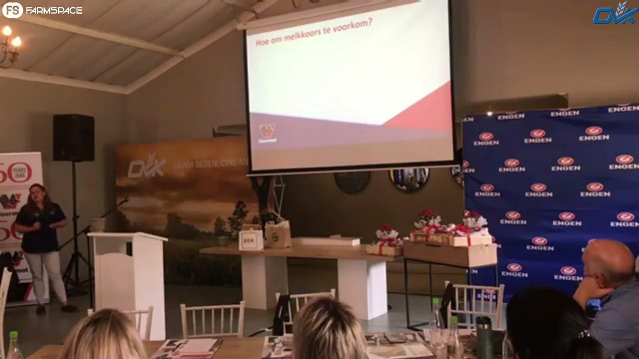 Ashley van Voermol gesels oor prolapse en die afronding van skape by OVK Vroueboeredag 2022.
