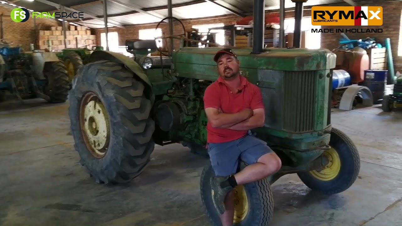 FarmSpace Garage - Schalk wys sy John Deere 70 Diesel van die 1950's