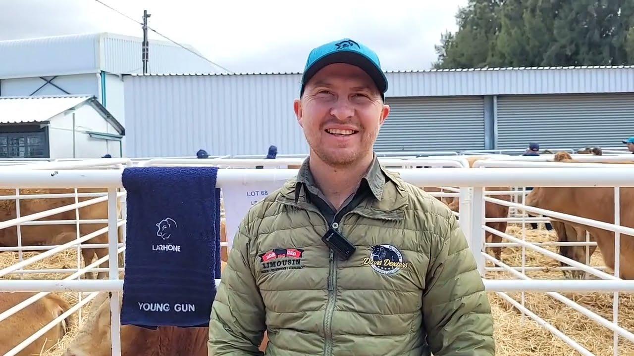 Gert Davis van Davis Limousins hier by La Rhone Limousins Veiling 2023