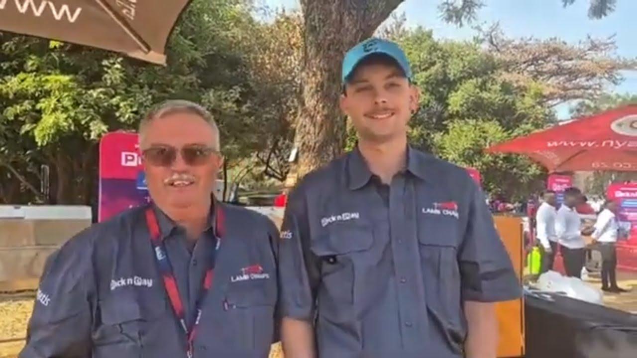Hendrik J Strydom en Henco Strydom van Amadeus Dormers gesels met ons by Lamb Champs 2024.