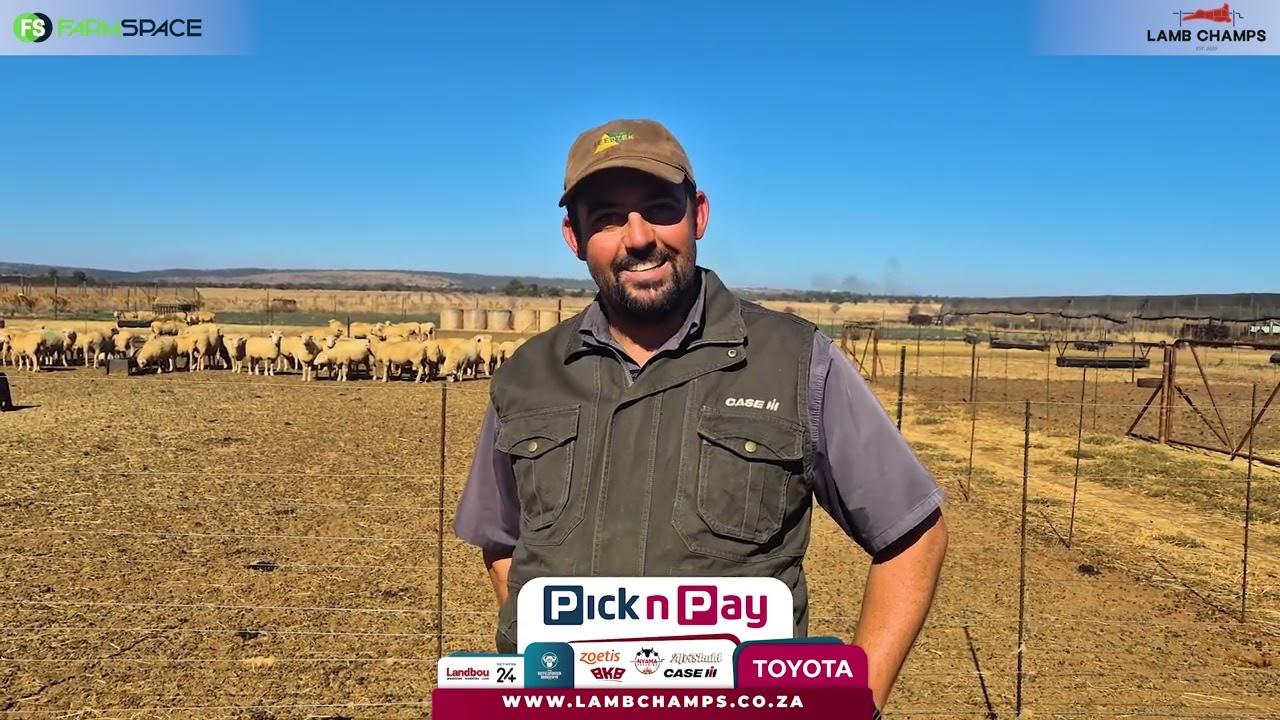 Alwyn Kleinhans skryf die jaar 'n Dormer in vir Lamb Champs 2025.