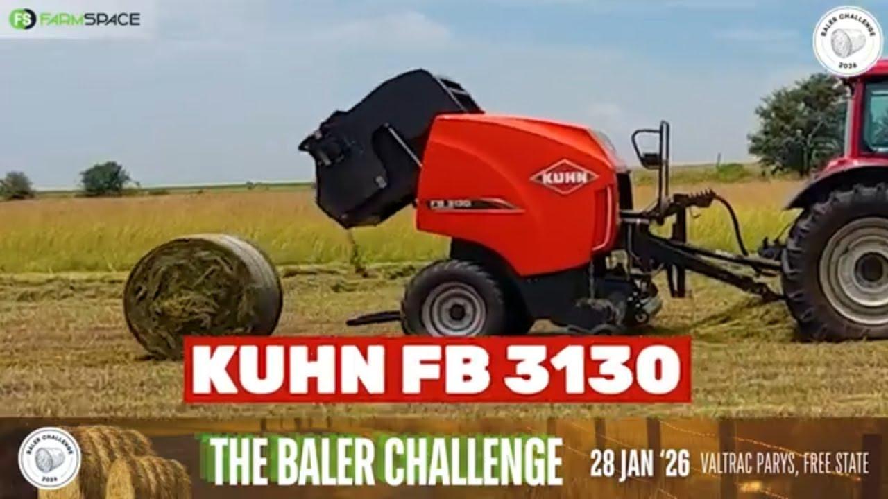 Is jy opsoek na 'n "heavy duty" ronde baler? Kom kyk die KUHN FB 3130 by die 2026 Baler Challenge.