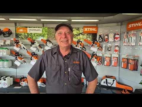 Rudi van STIHL SA gesels oor hulle handelsmerk en verskaffersnetwerk hier op NAMPO 2024.